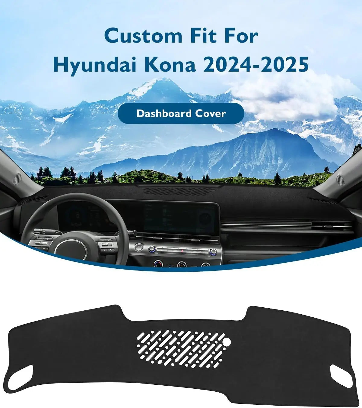Dash Cover Compatible with Hyundai Kona  Dashboard Cover Mat