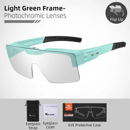 Photochromic Glasses Flip Design Polarized Sunglasses