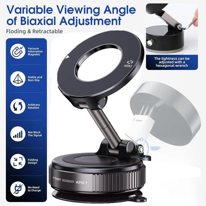 Magnetic Suction Cup Phone Mount for Magsafe 360° Adjustable