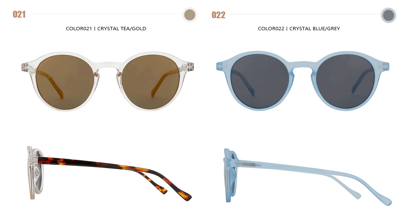 Retro Circular Polarized Sunglasses Vintage