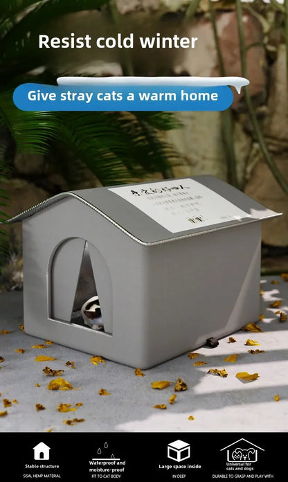 Stray Cat Dog House Waterproof Outdoor Winter Pet Cave