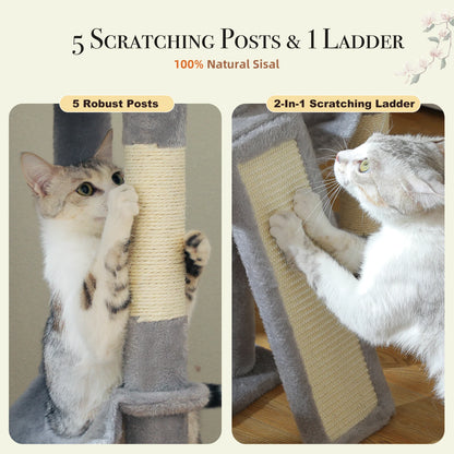 Cactus Cat Tree Floor to Ceiling Tower Scratching Posts