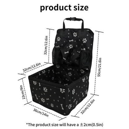 Dog Car Seat with Storage Pocket Travel Dog Bag Cover
