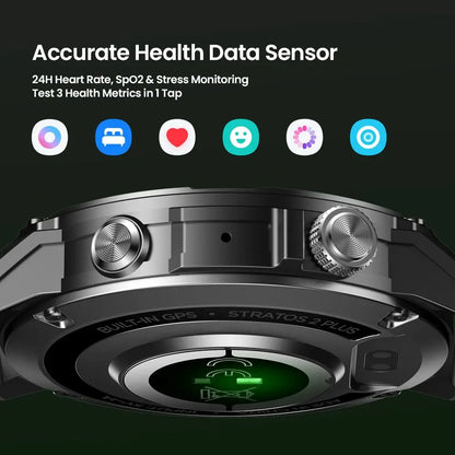 Zeblaze Stratos 2 Plus GPS Sports Smart Watch Built-in Compass