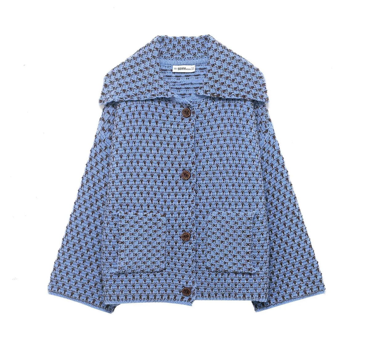 New Autumn Brown Long Sleeve Knitted Cardigans Women