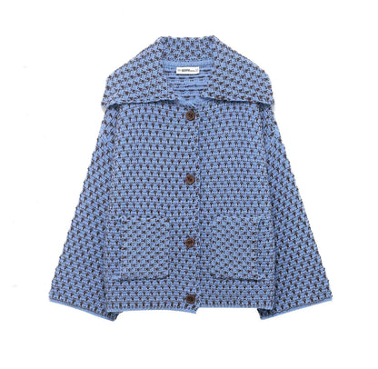 New Autumn Brown Long Sleeve Knitted Cardigans Women