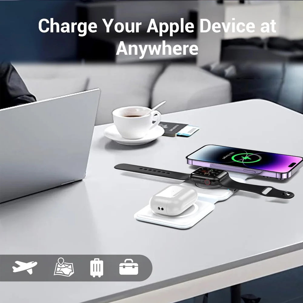 3 in 1 Magnetic Wireless Charger Pad Chargers Fast Charging