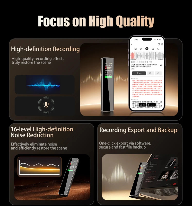 Famue AI Voice Recorder Real-Time Transcription Translation