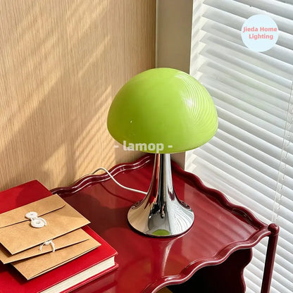 Jellyfish Dome Glass Table Lamp Coastal Modern Bedside