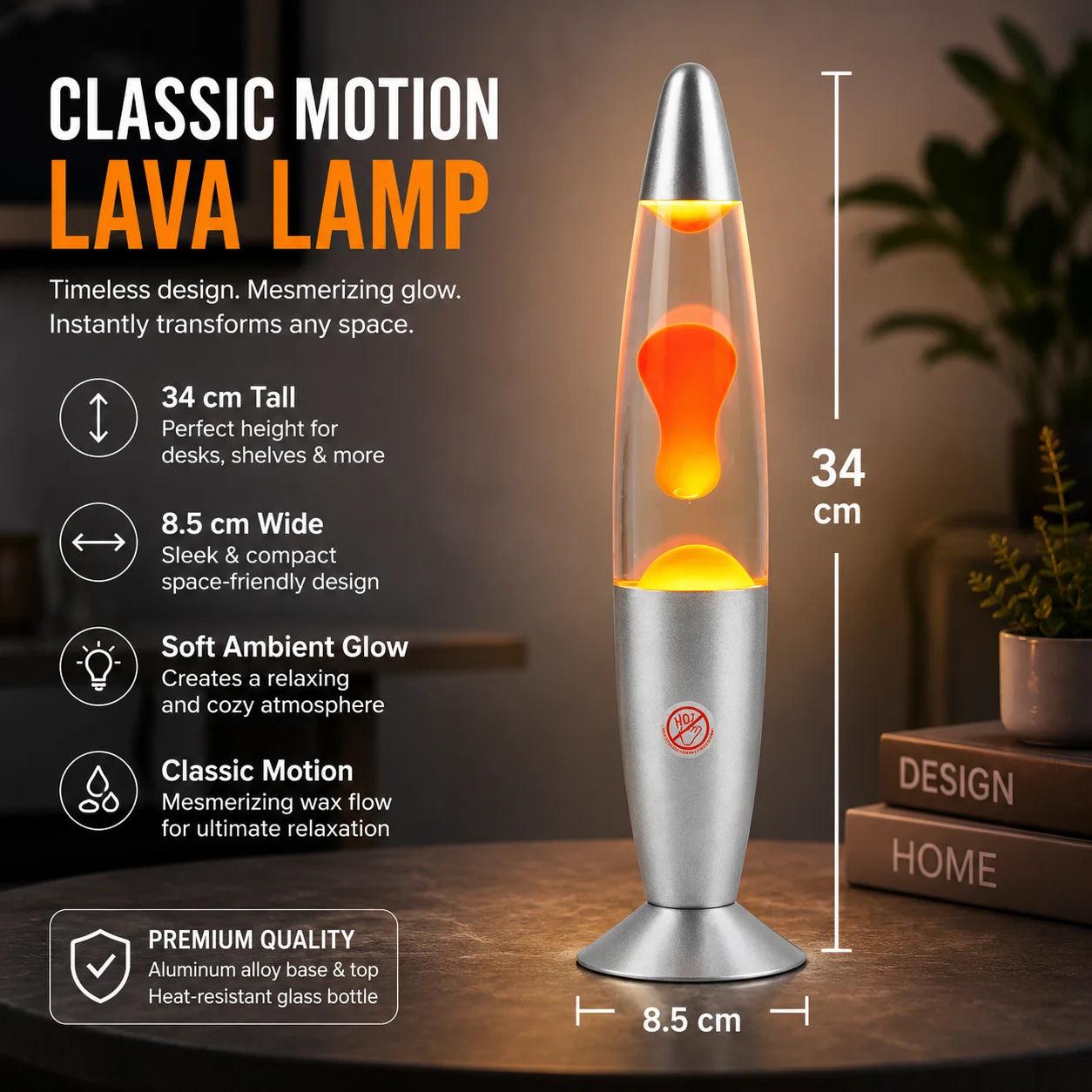 Lava Lamp 25W LED Volcano Night Light Multicolor Changing