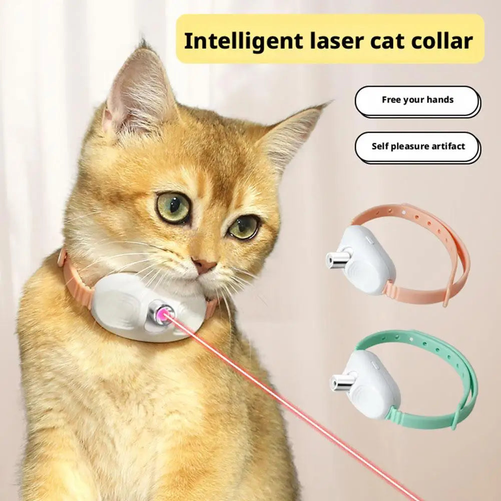 New Smart LED Laser Pet Collar Hands Free Automatic Laser