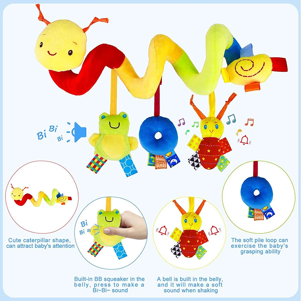 Cute Activity Musical Spiral Crib Stroller Car Seat Travel