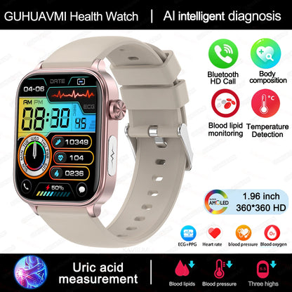 New AI Diagnosis Blood Lipids Body composition Test Smart Watch
