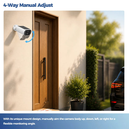 ALEVIO 2.5K Outdoor Solar Camera Wireless Cam WIFI