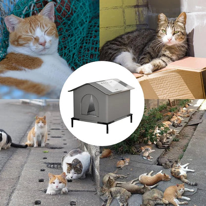 Stray Cat Houses with Mat Waterproof Summer Cool