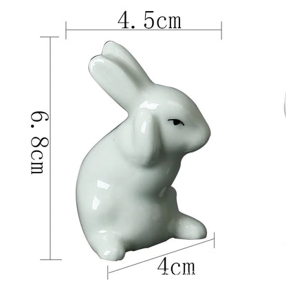 Cute Miniature Bunny Figure Home Decoration
