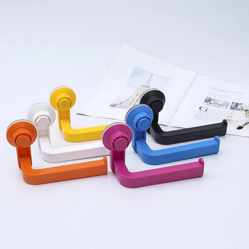 Suction Cup Toilet Paper Holder Wall Mount No Punching