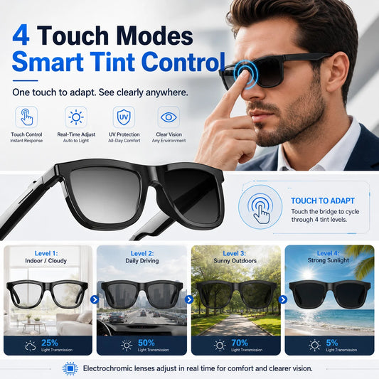 New Bluetooth Audio Smart Glasses AI Translation Auto