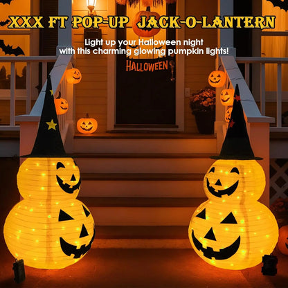 Halloween Pumpkin Decorations Collapsible Jack-o-Lantern Lights
