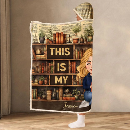 Personalized Wearable Hooded Blanket, Book Lovers Gifts