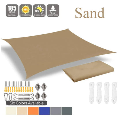 Sun Shade Sail Waterproof Outdoor Square Rectangle Garden