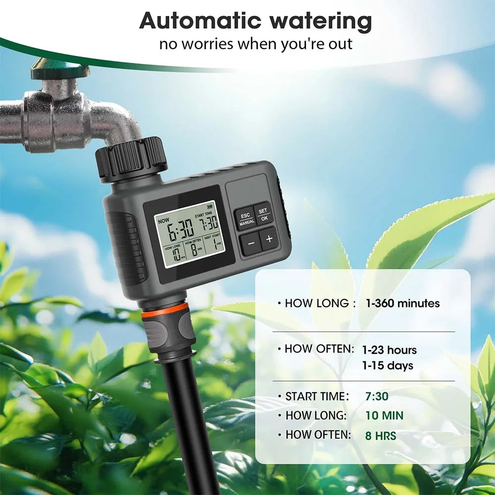 Garden LCD Button Timer Irrigation Set