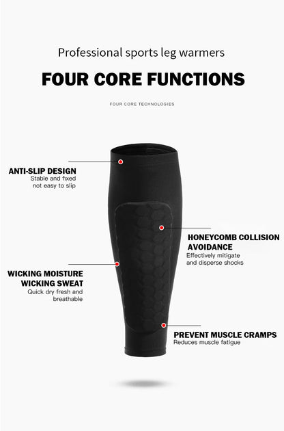 1 PC Leg Sleeves Shin Guards Shockproof Honeycomb