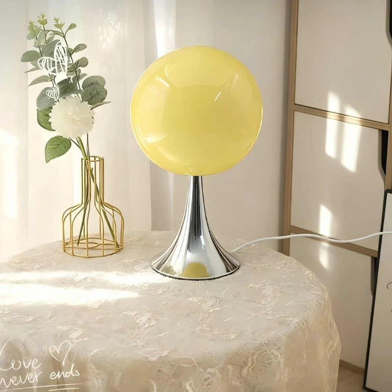 Glass Globe Desk Lamp Nordic Warm Ambient Bedside Lamp