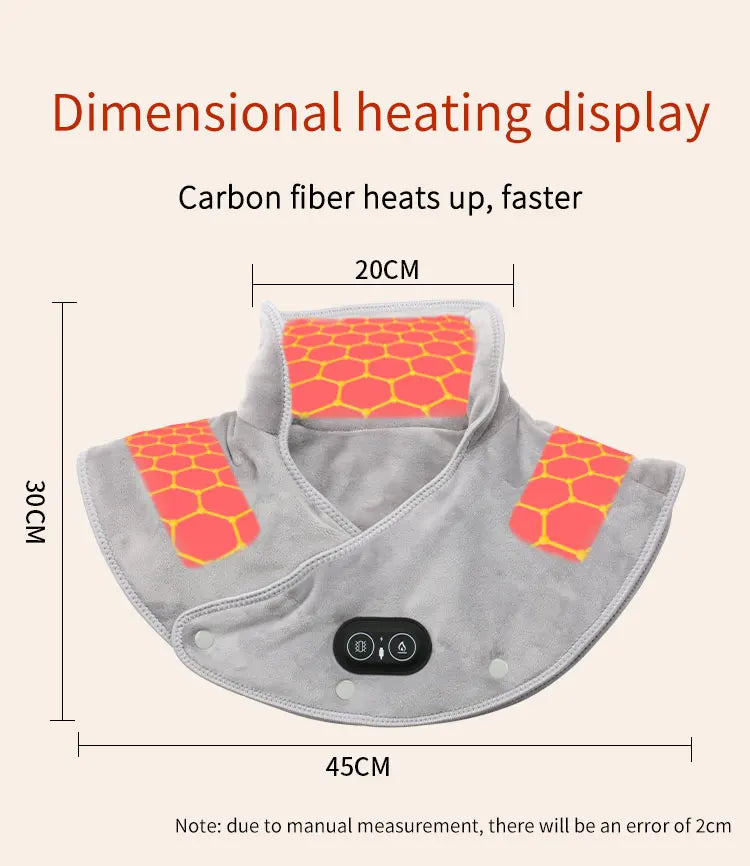 Electric Heating Shoulder Neck Pad Massager Brace