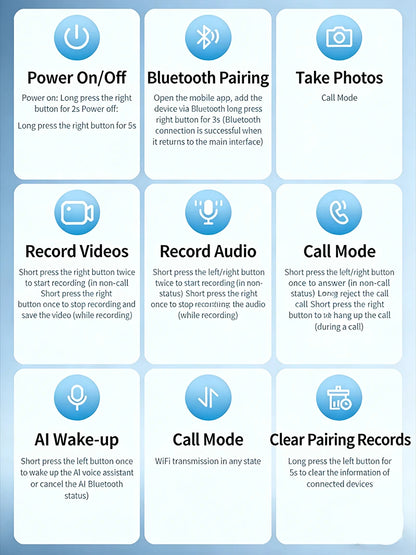 800W Camera AI Smart Glasses Men Translation Sunglasses