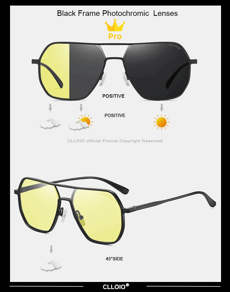 CLLOIO Anti-glare Day Night Vision Glasses Polarized