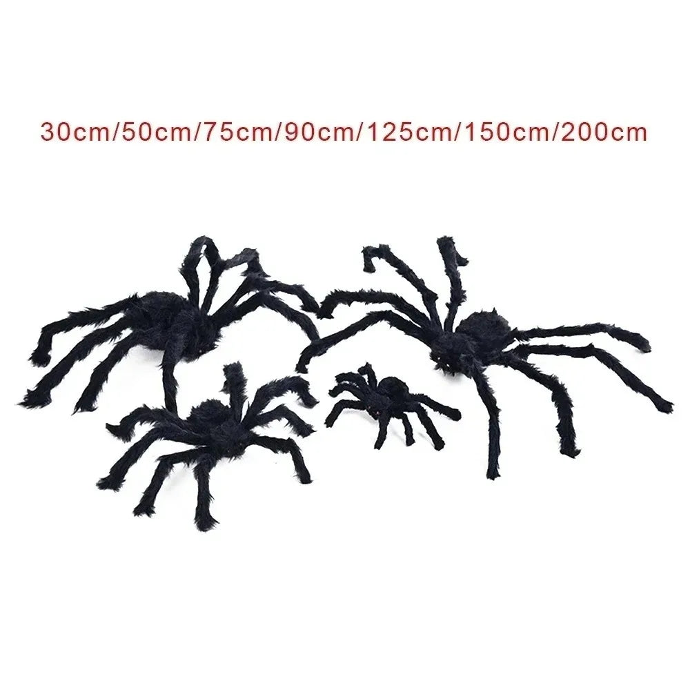 Halloween Decor Giant Black Plush Spider Halloween Party