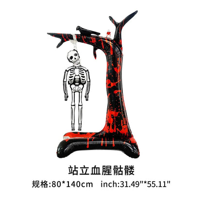 Halloween Balloon Decoration Halloween Black Spider Balloon Giant Skull Skeleton Balloon