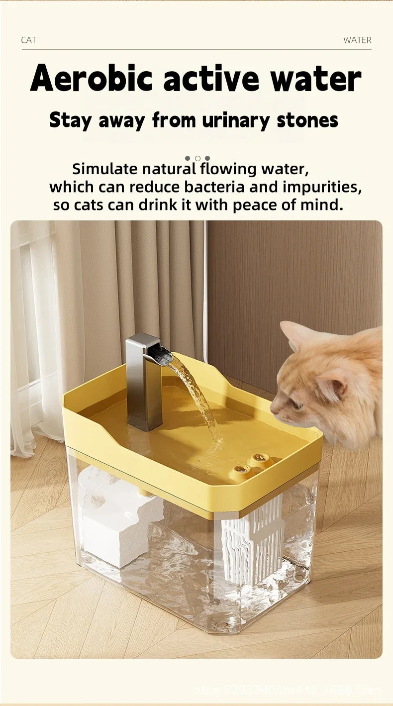 Cat Water Fountain Auto Filter USB Pet Drinking Dispenser