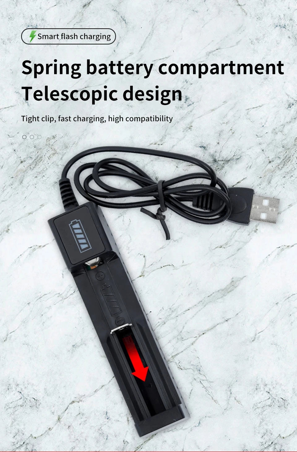 Battery Charger Rechargeable Lithium Battery USB Charger