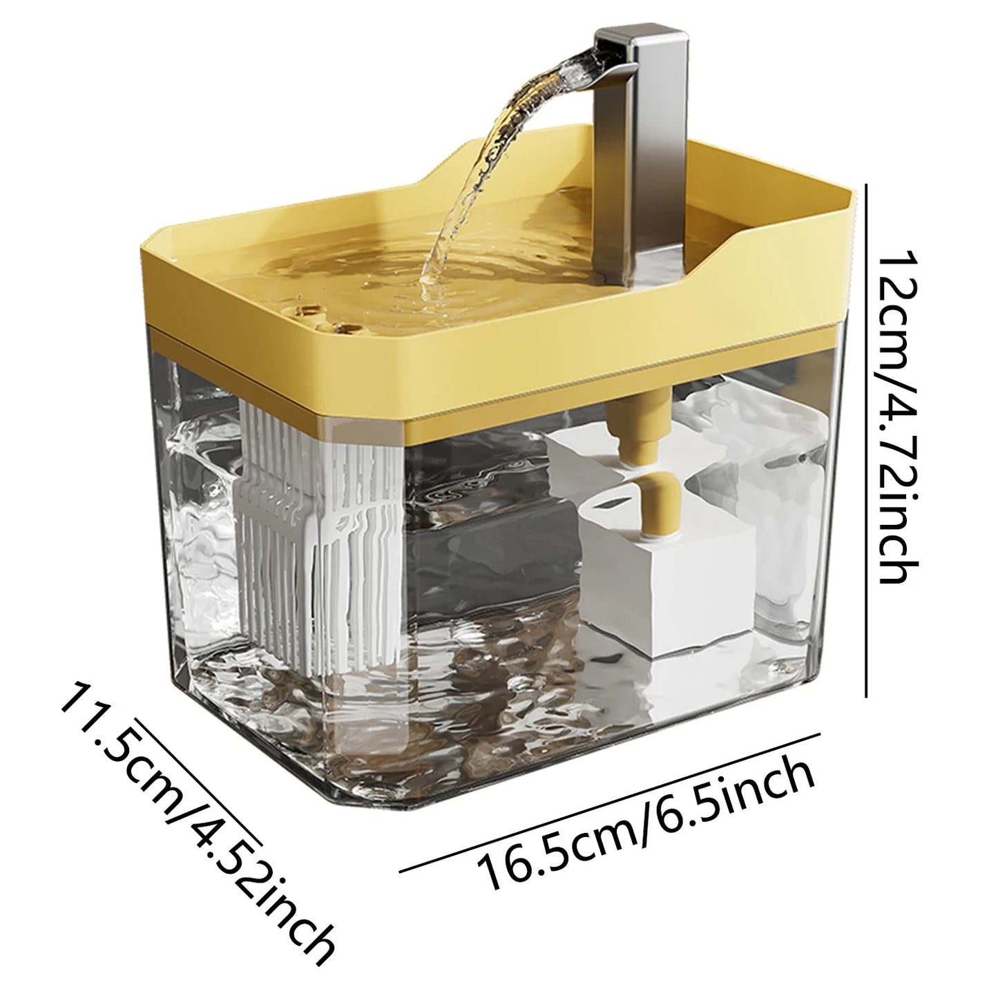 Cat Water Fountain Auto Filter Transparent Cat Drinker