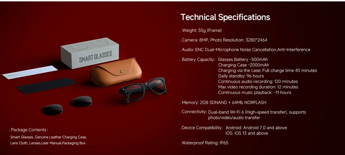 New HD5-ultra AI Smart Glasses AI Real-time Translation