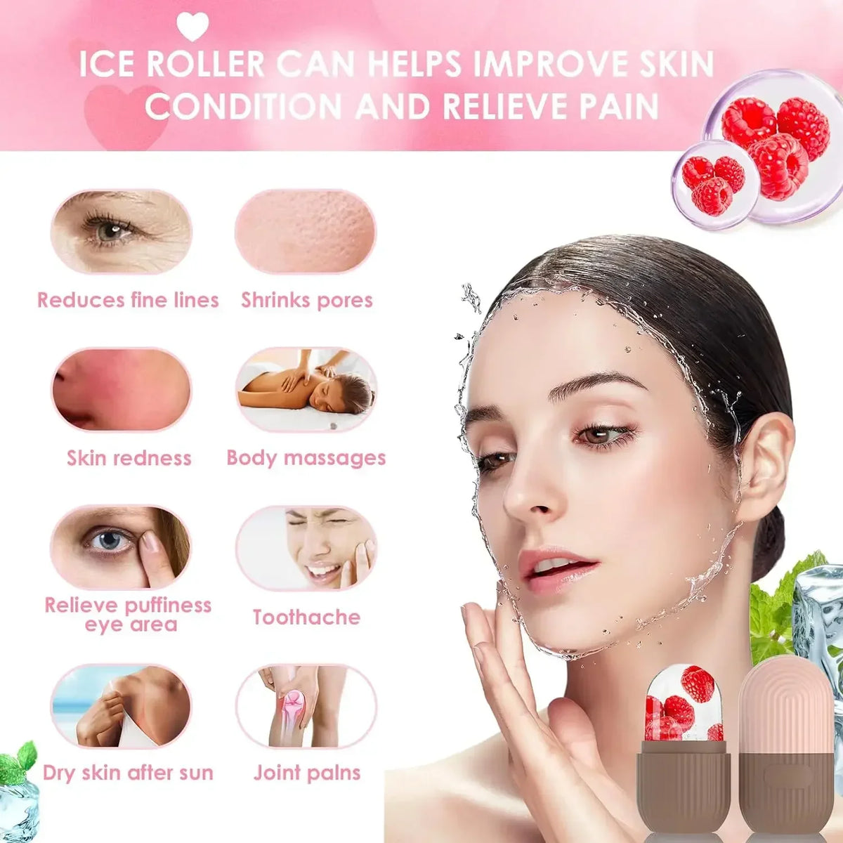 Beauty Facial Massager Apply Face Ice Tray Puffiness