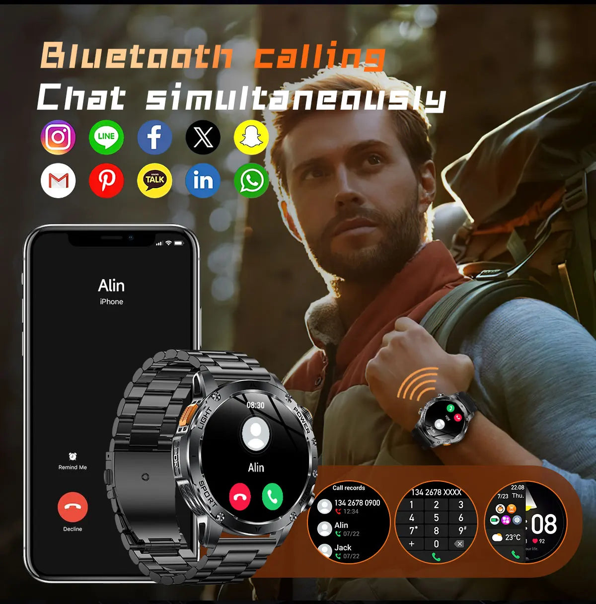 New Military T-Rex 3 Ultra 1000mAh Battery Smart Watch