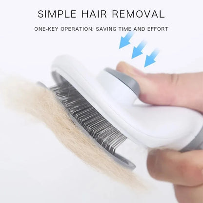 Dog Brush Cat Comb Pet Self Cleaning Hair Remover Brush