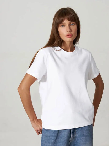 Bornladies Summer 100% Cotton Women's T-shirt Bottoming Tops