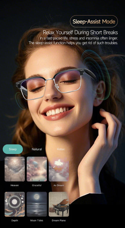 New Business Style Smart Glasses W100D Bluetooth Call AI