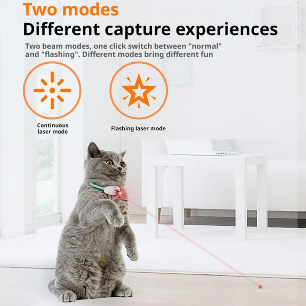 New Smart LED Laser Pet Collar Hands Free Automatic Laser