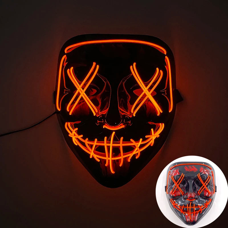 Wireless LED Purge Mask Halloween Horror Party Carnival Cosplay
