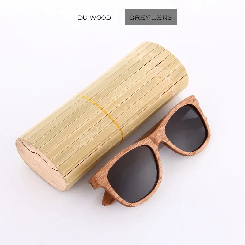 GM Men bamboo Wood Sunglasses Women Retro Vintage