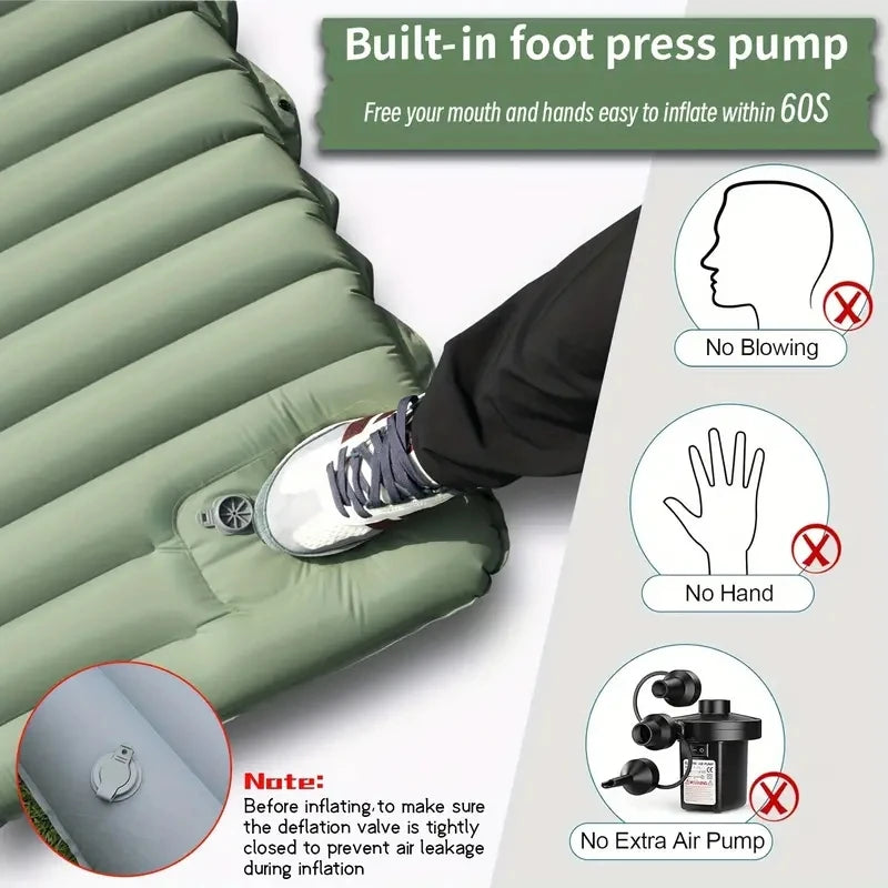 Outdoor Camping Sleeping Pad Inflatable Mattress