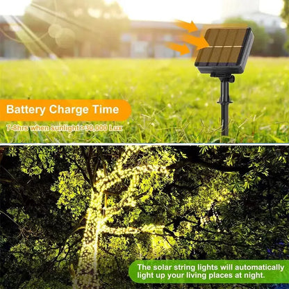 8 Modes Outdoor Solar Fairy Lights LED Copper Wire Lights