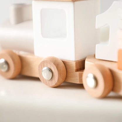 Wooden Birthday Train Toy Simulated Train Toy Model