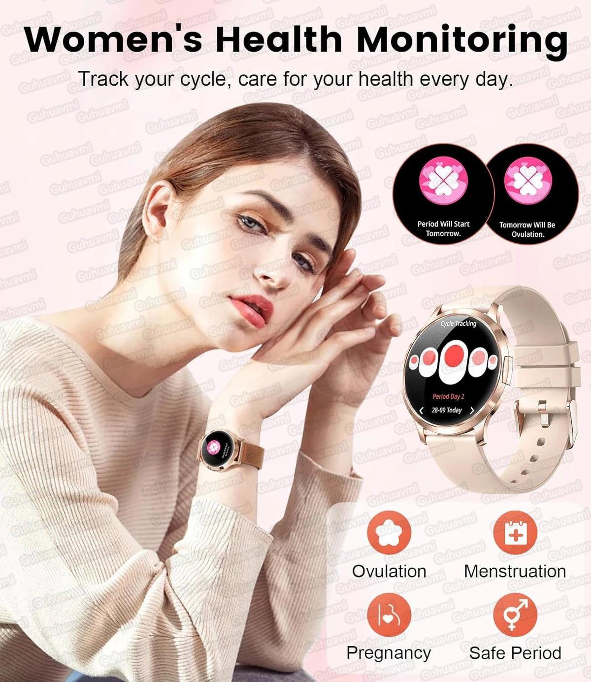 New Smart Watch For Women Gift 1.32 Inch Full Touch Screen