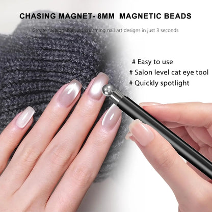 3 In 1 Dual Headed Cat Eye Nail Art Magnetic Stick